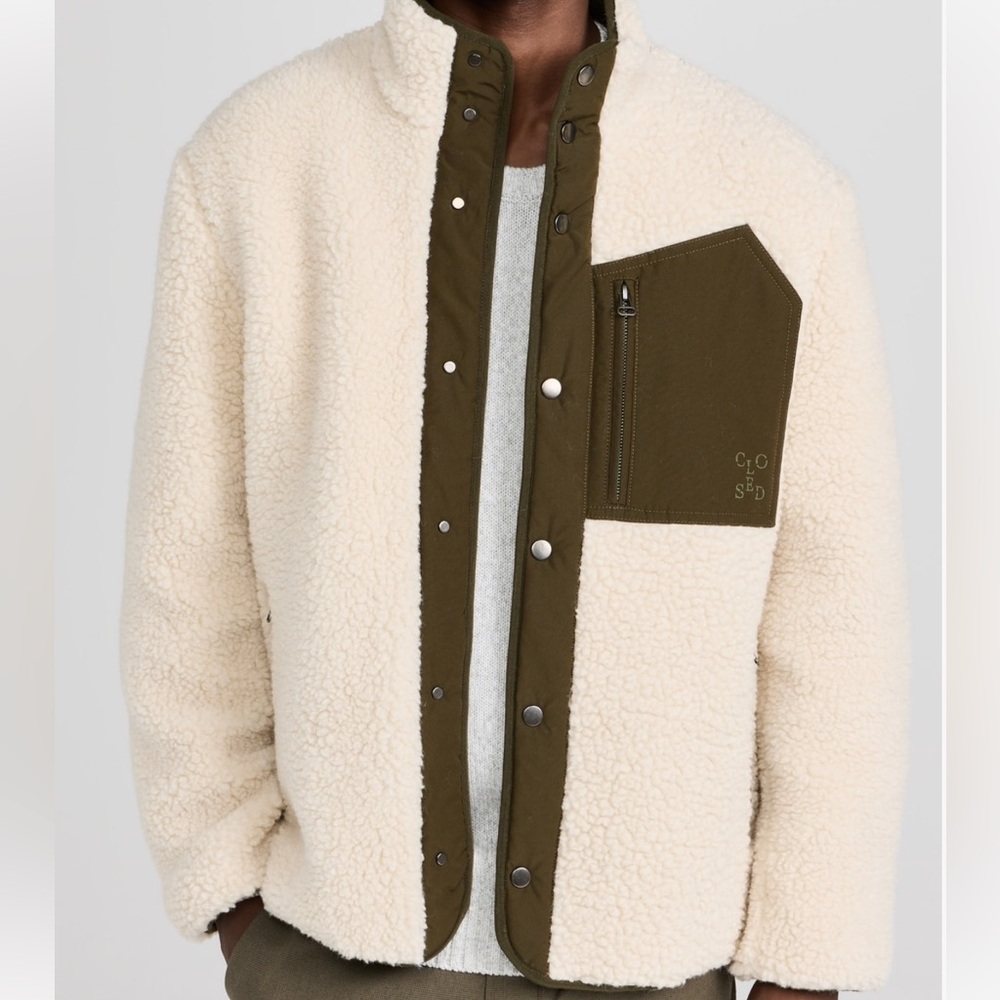 Closed Teddy Jacket, Sherpa Fleece